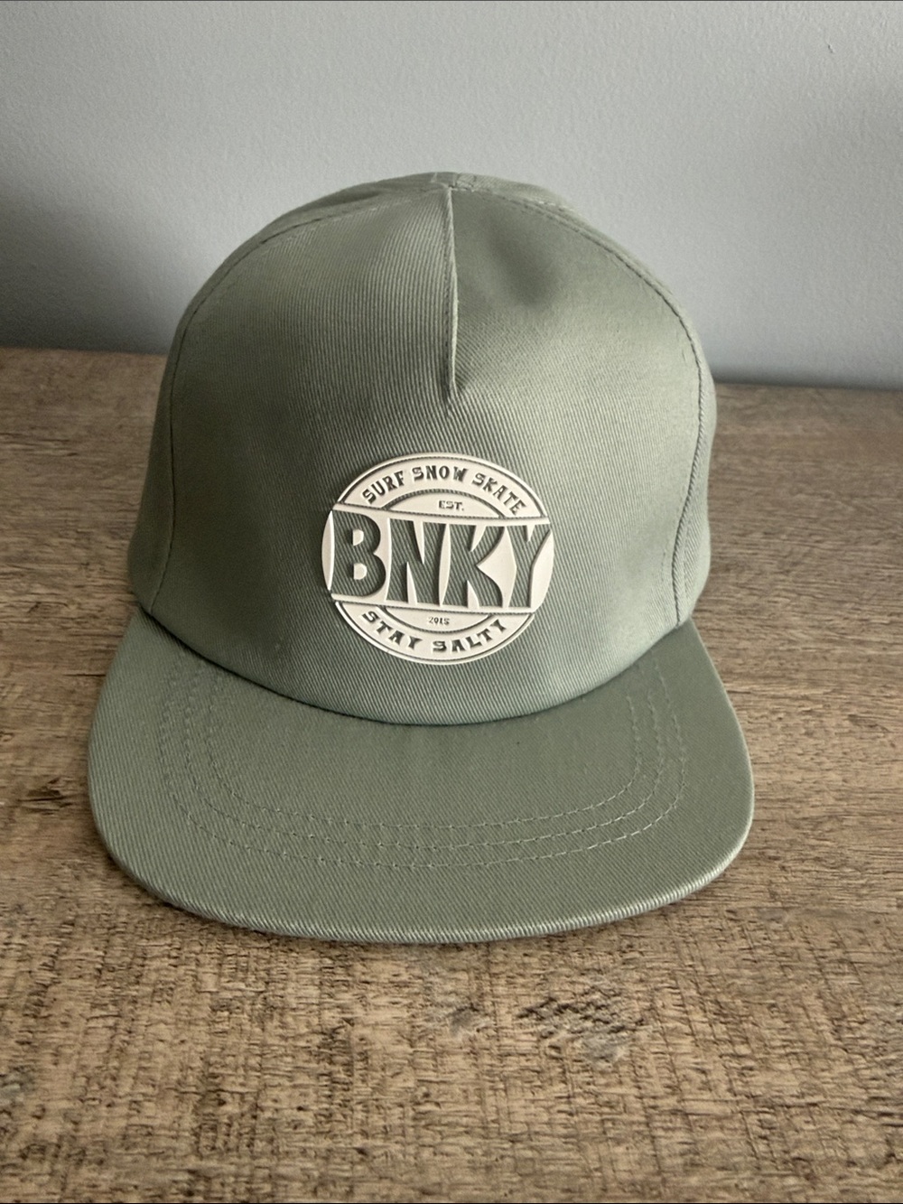 BNKY Kids Olive Green Baseball Cap with Logo Patch